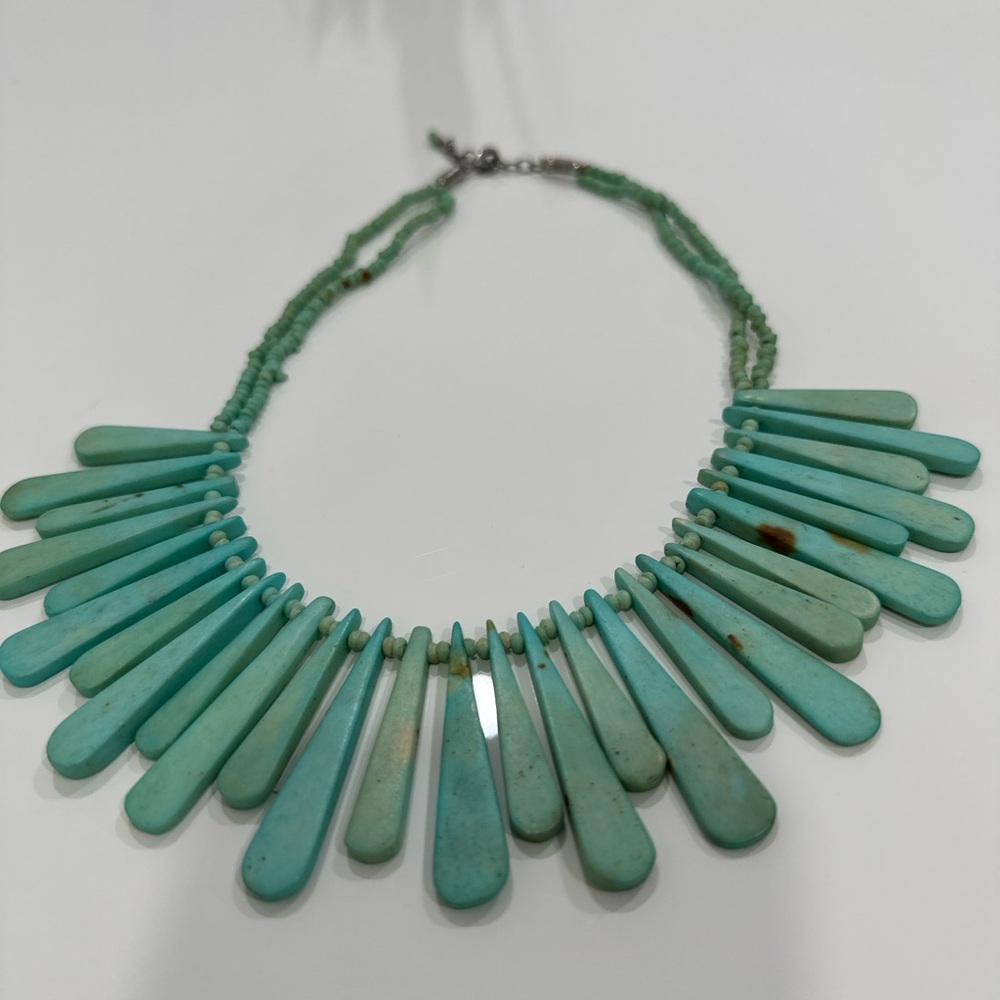 “Turquoise” color Beaded Necklace